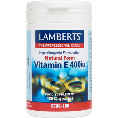 LAMBERTS Φυσική Βιταμίνη Ε 400iu 180caps